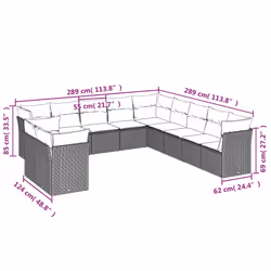 VidaXL 3249715 ensemble de meubles de jardin