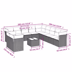 VidaXL 3249725 ensemble de meubles de jardin