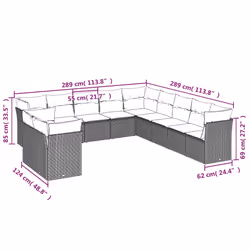 VidaXL 3249732 ensemble de meubles de jardin