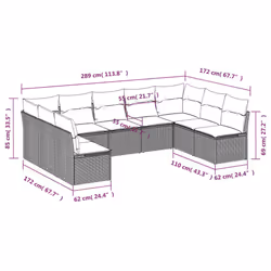 VidaXL 3249908 ensemble de meubles de jardin