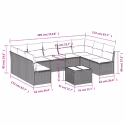 VidaXL 3249917 ensemble de meubles de jardin
