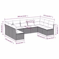 VidaXL 3249918 ensemble de meubles de jardin