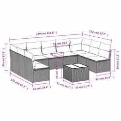 VidaXL 3249921 ensemble de meubles de jardin