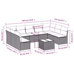 VidaXL 3249922 ensemble de meubles de jardin