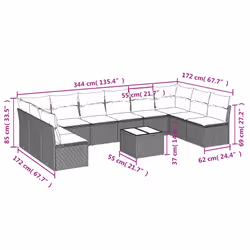 VidaXL 3249931 ensemble de meubles de jardin