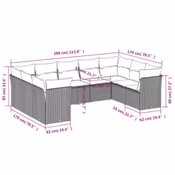 VidaXL 3249965 ensemble de meubles de jardin