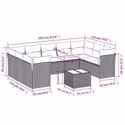 VidaXL 3249967 ensemble de meubles de jardin