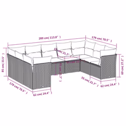 VidaXL 3249971 ensemble de meubles de jardin