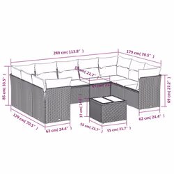 VidaXL 3249974 ensemble de meubles de jardin