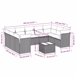 VidaXL 3249975 ensemble de meubles de jardin