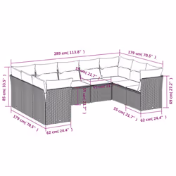 VidaXL 3249981 ensemble de meubles de jardin