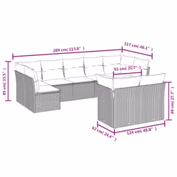 VidaXL 3249992 ensemble de meubles de jardin