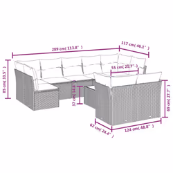 VidaXL 3249994 ensemble de meubles de jardin