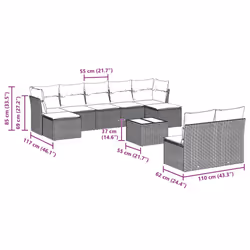 VidaXL 3250121 ensemble de meubles de jardin