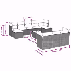 VidaXL 3250171 ensemble de meubles de jardin