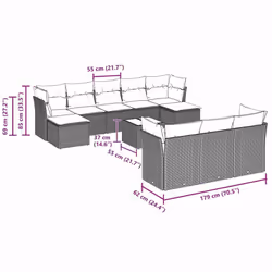 VidaXL 3250181 ensemble de meubles de jardin