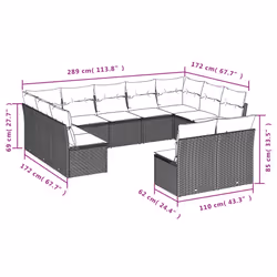 VidaXL 3250192 ensemble de meubles de jardin