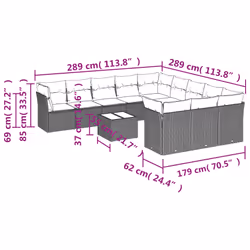 VidaXL 3250252 ensemble de meubles de jardin