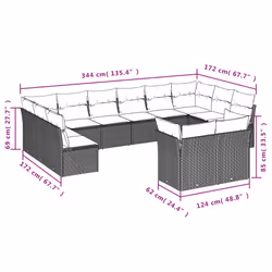 VidaXL 3250264 ensemble de meubles de jardin