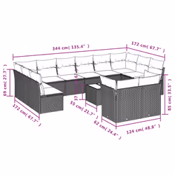VidaXL 3250275 ensemble de meubles de jardin