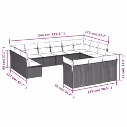 VidaXL 3250285 ensemble de meubles de jardin