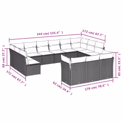 VidaXL 3250289 ensemble de meubles de jardin