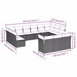 VidaXL 3250295 ensemble de meubles de jardin