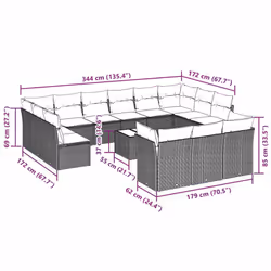 VidaXL 3250301 ensemble de meubles de jardin