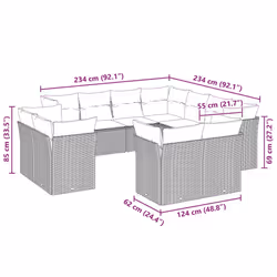 VidaXL 3250351 ensemble de meubles de jardin