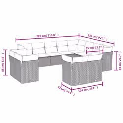 VidaXL 3250381 ensemble de meubles de jardin