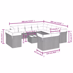 VidaXL 3250402 ensemble de meubles de jardin
