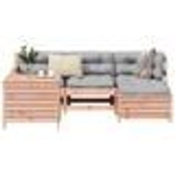 vidaXL Salon de jardin 5 pcs bois massif sapin de douglas