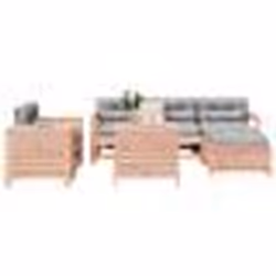vidaXL Salon de jardin 7 pcs bois massif sapin de douglas