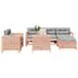 vidaXL Salon de jardin 7 pcs bois massif sapin de douglas