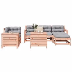 vidaXL Salon de jardin 7 pcs bois massif sapin de douglas
