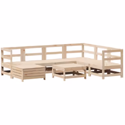 Cet ensemble de salon de jardin en bois avec un design à lattes sera un excellent complément à votre jardin, patio ou terrass ...