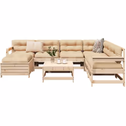Cet ensemble de salon de jardin en bois avec un design à lattes sera un excellent complément à votre jardin, patio ou terrass ...