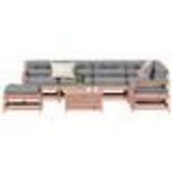vidaXL Salon de jardin 8 pcs avec coussins bois massif douglas