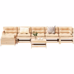 Cet ensemble de salon de jardin en bois avec un design à lattes sera un excellent complément à votre jardin, patio ou terrass ...
