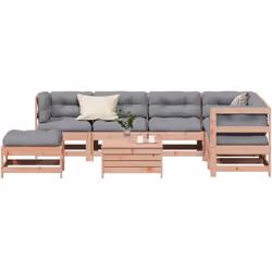 Cet ensemble de salon de jardin en bois avec un design à lattes sera un excellent complément à votre jardin, patio ou terrass ...