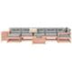 vidaXL Salon de jardin 9 pcs bois massif sapin de douglas