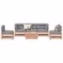 vidaXL Salon de jardin 6 pcs avec coussins bois massif Douglas