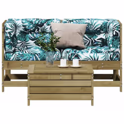 Cet ensemble de salon de jardin en bois avec un design à lattes sera un excellent complément à votre jardin, patio ou terrass ...