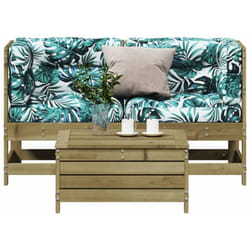 Vidaxl - Salon de jardin 3 pcs avec coussins bois de pin imprégné