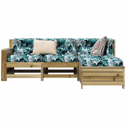 Cet ensemble de salon de jardin en bois avec un design à lattes sera un excellent complément à votre jardin, patio ou terrass ...