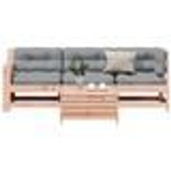 vidaXL Salon de jardin 4 pcs avec coussins bois massif douglas