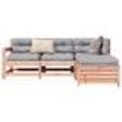 vidaXL Salon de jardin 4 pcs bois massif sapin de douglas