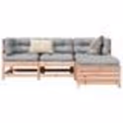 vidaXL Salon de jardin 4 pcs bois massif sapin de douglas