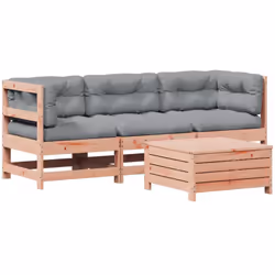Cet ensemble de salon de jardin en bois avec un design à lattes sera un excellent complément à votre jardin, patio ou terrass ...