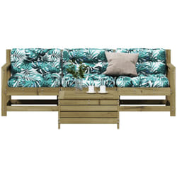 Vidaxl - Salon de jardin 4 pcs avec coussins bois de pin imprégné